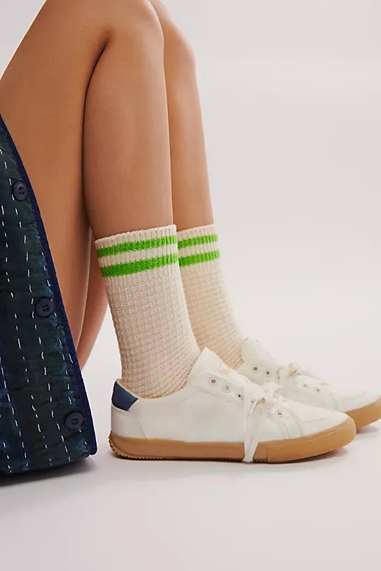 Cozy Stripe Socks Blue