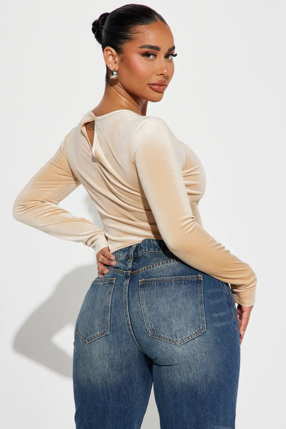 The Secret Is Out Sheer Top - Nude