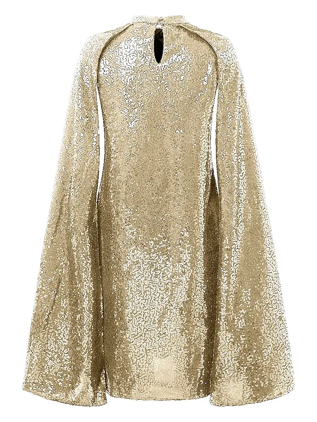 Women‘s Semi Formal Party Dress Sequin Dress Short Mini Dress Silver Gold Sleeveless Pure Color Sequins Split Spring Summer Crew Neck Stylish Elegant 2023 S M L XL XXL