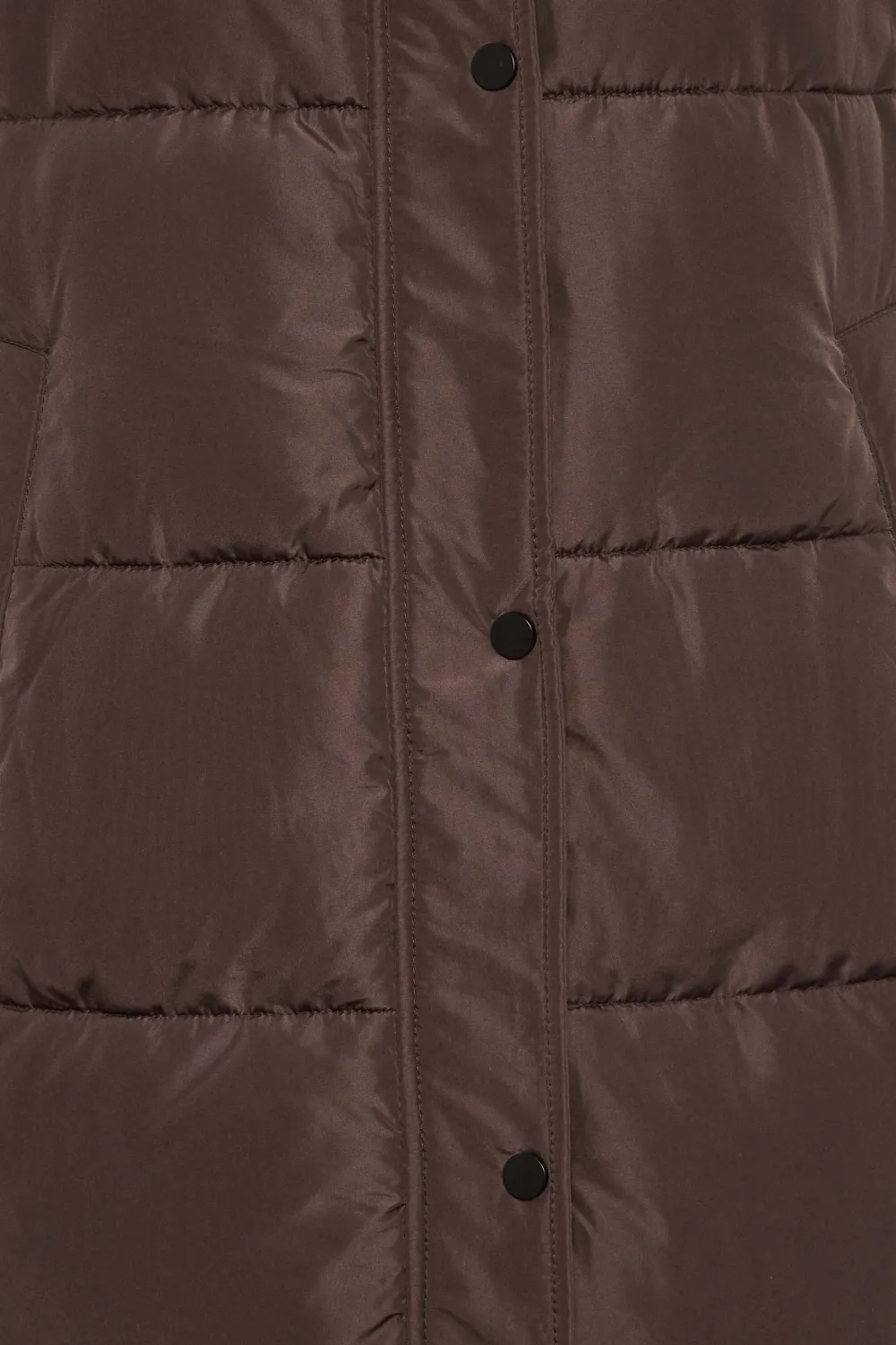 LTS Tall Chocolate Brown Midaxi Padded Gilet