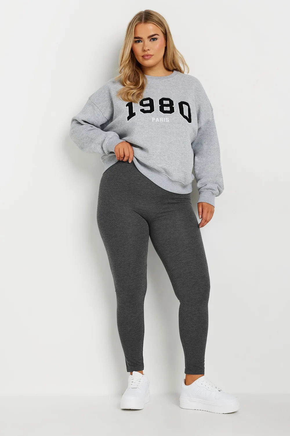 YOURS Curve Navy Blue Soft Touch Stretch Leggings