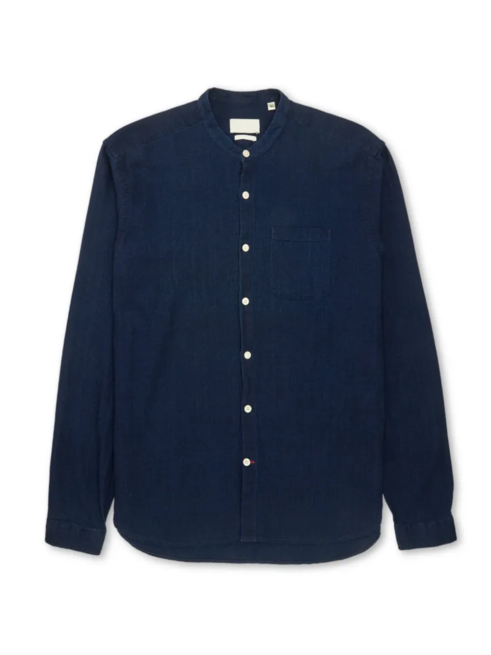 Casual Style Indigo Rinse Cotton Shirt