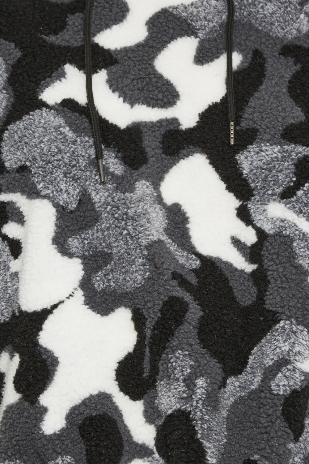 YOURS Curve Black Teddy Cropped Fleece Hoodie