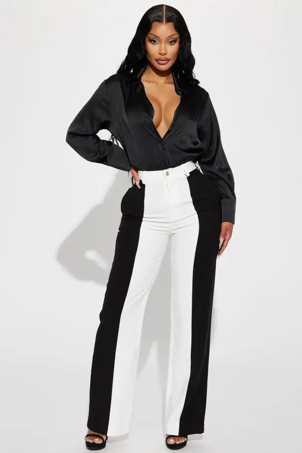 Popular Girl Satin Shirt - Black