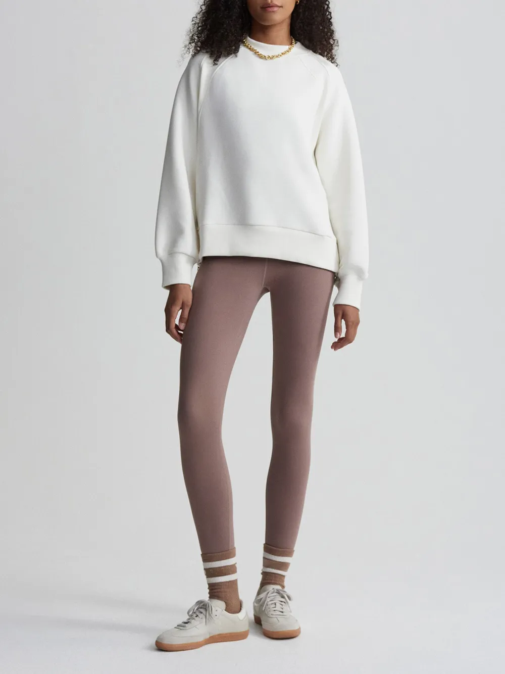 Modern Crew-Neck Side-Zip Textured Sweatshirt