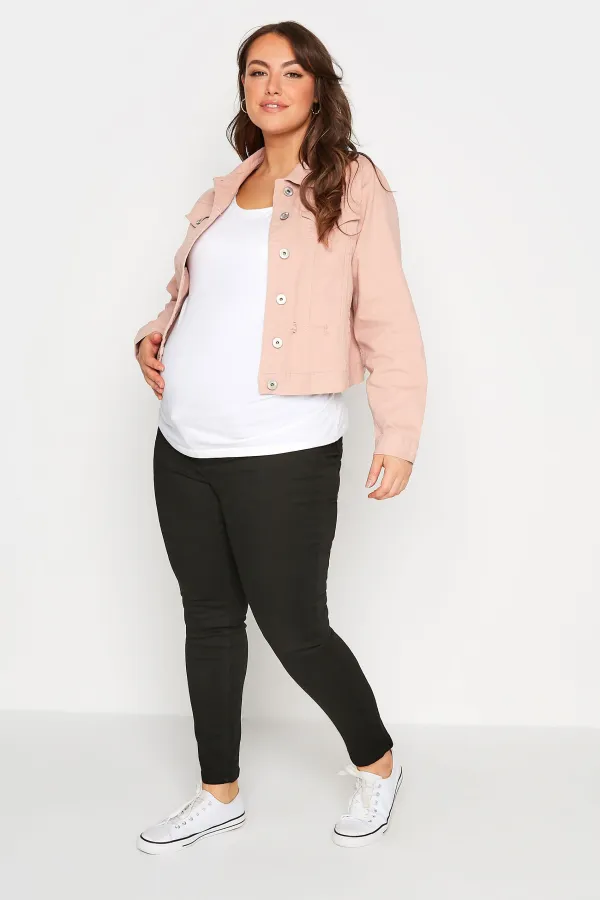 BUMP IT UP MATERNITY Curve Indigo Blue Stretch Skinny Jeans With Comfort Panel