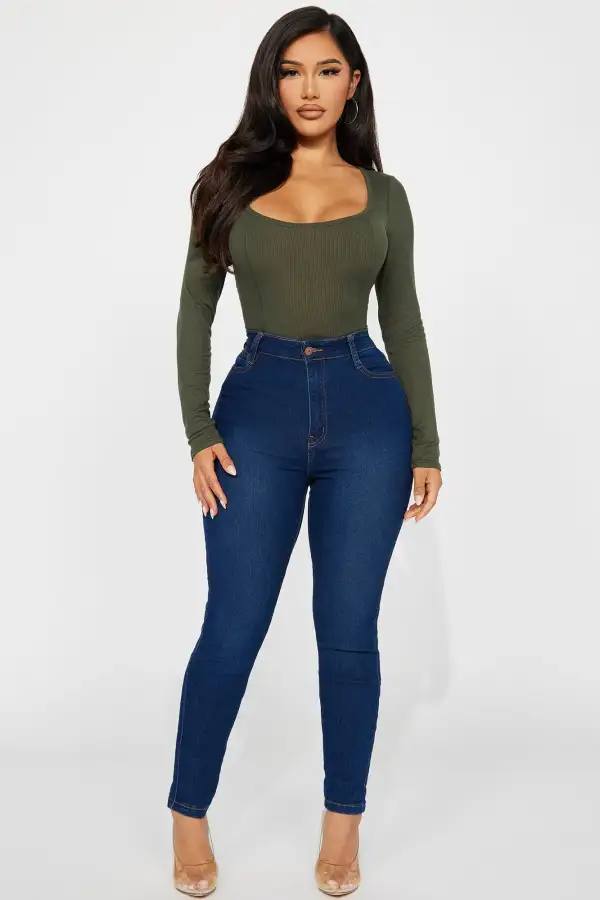 Dana Ribbed Top - Olive