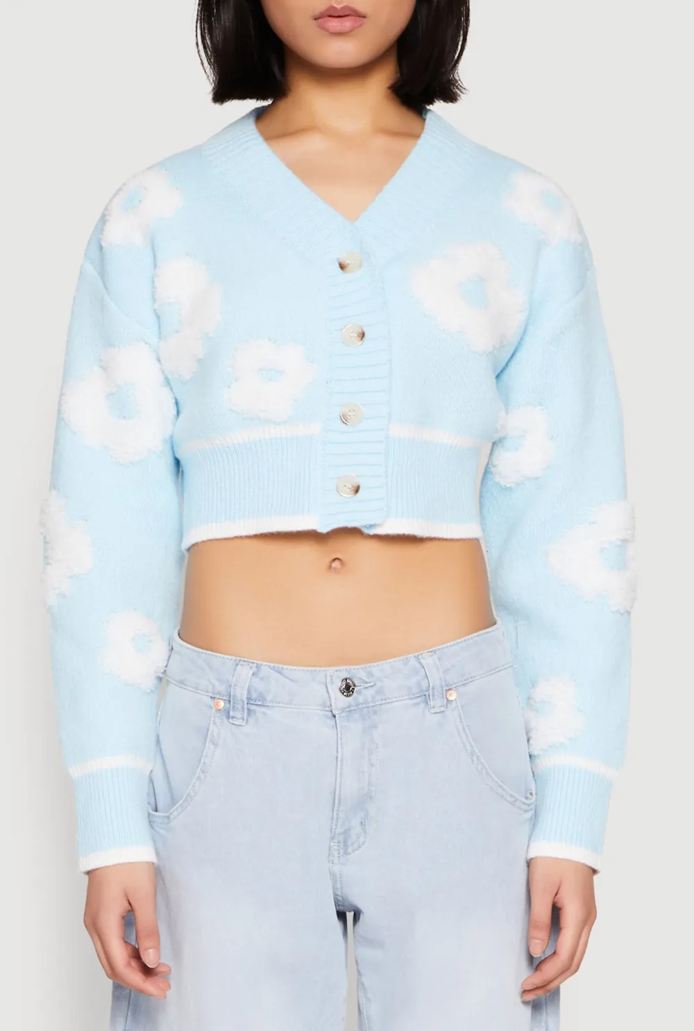 Flower Patterned Cardigan