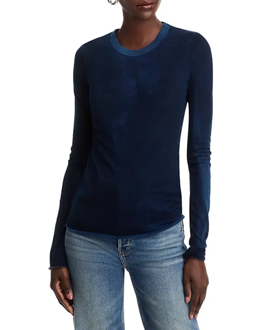 Long Sleeve Crew Neck Cotton Tee