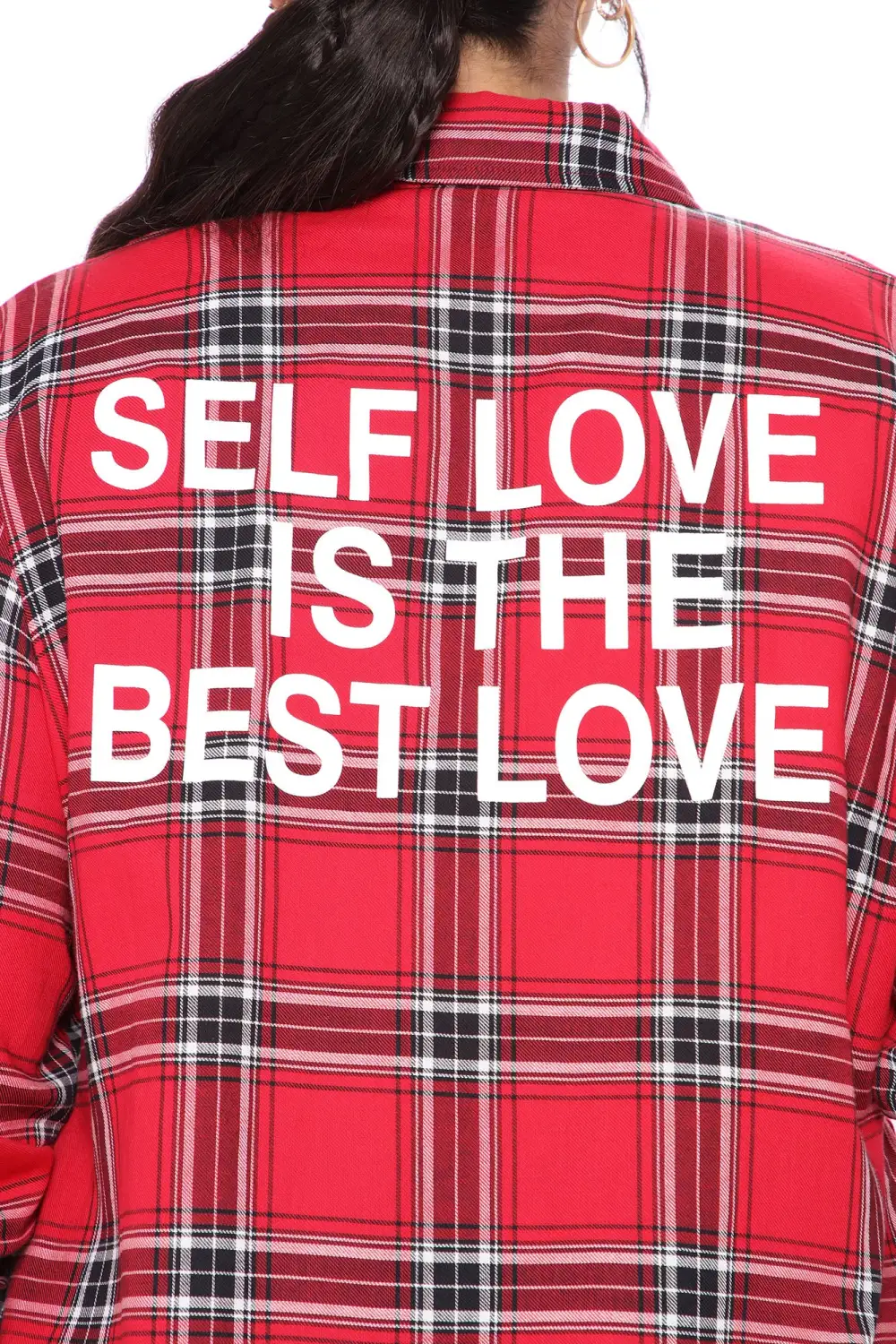 Self Love Maxi Plaid Top - Red/Combo