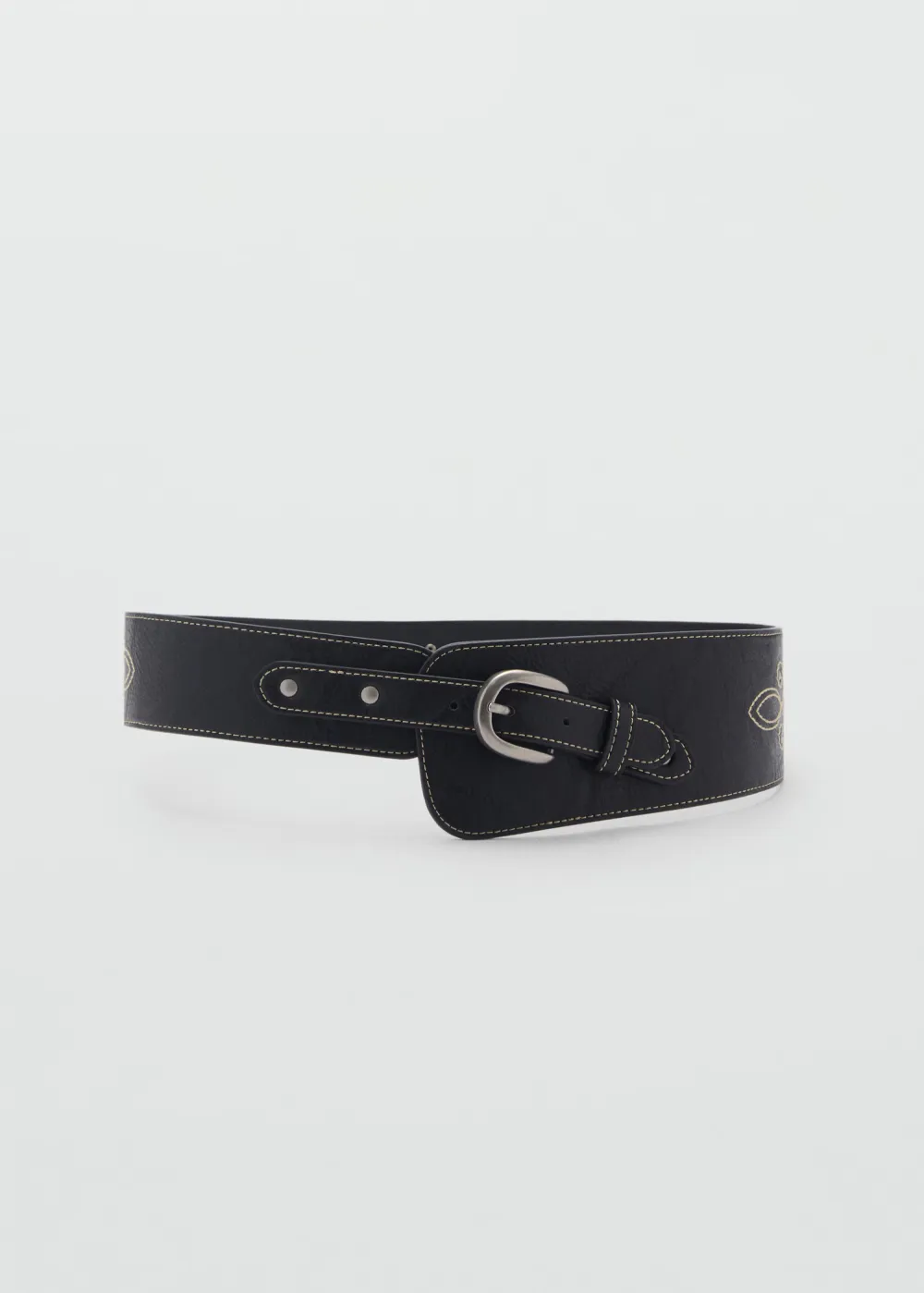 Black Casual Style Plain Belts