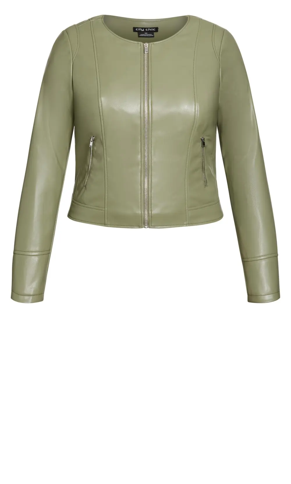 Evans Green Faux Leather Jacket