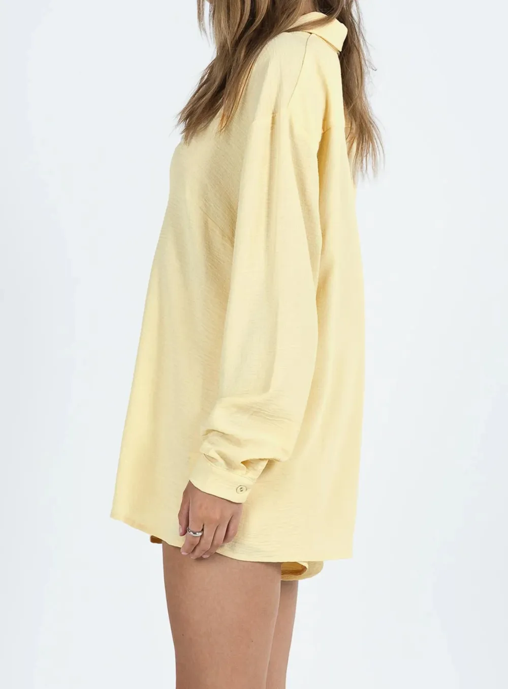 Oversized White Satin Like Shirt