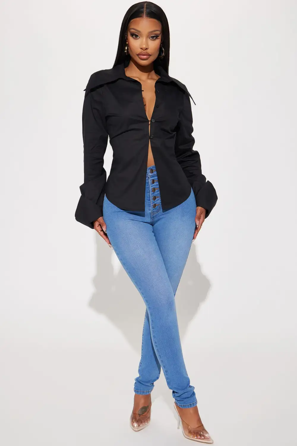 Anya Poplin Shirt - Black