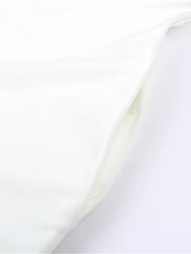 Women‘s Semi Formal Party Dress Swing Dress Midi Dress Green White Half Sleeve Pure Color Ruched Fall Spring Deep V Hot Elegant Slim 2023 S M L XL XXL 3XL / Wedding Guest / White Dress