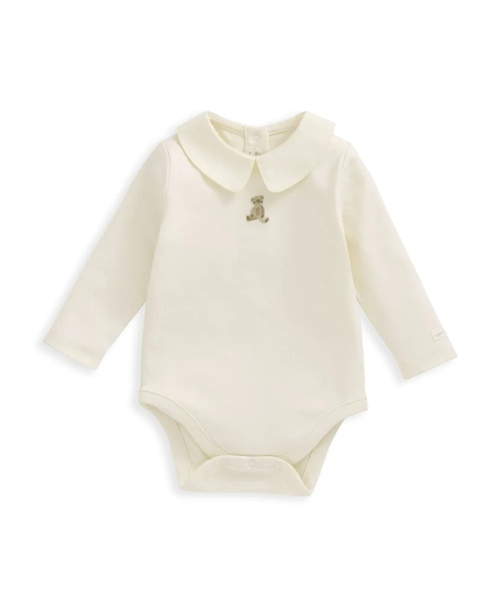 Knitted Dungarees & Bodysuit - Teddy Bear