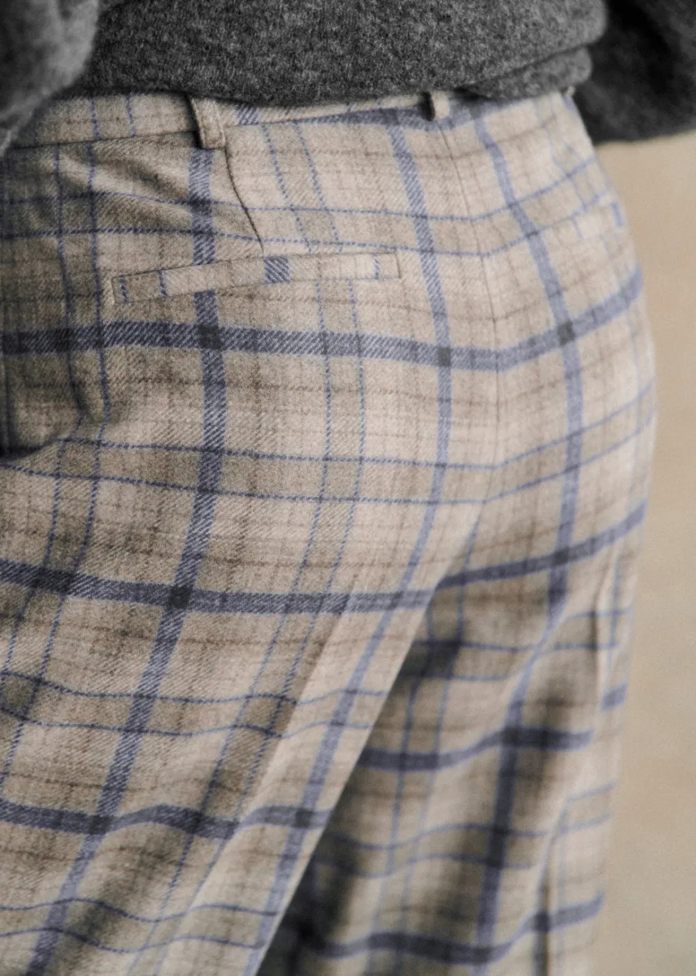 Low-Rise Flat-Pleated Trousers