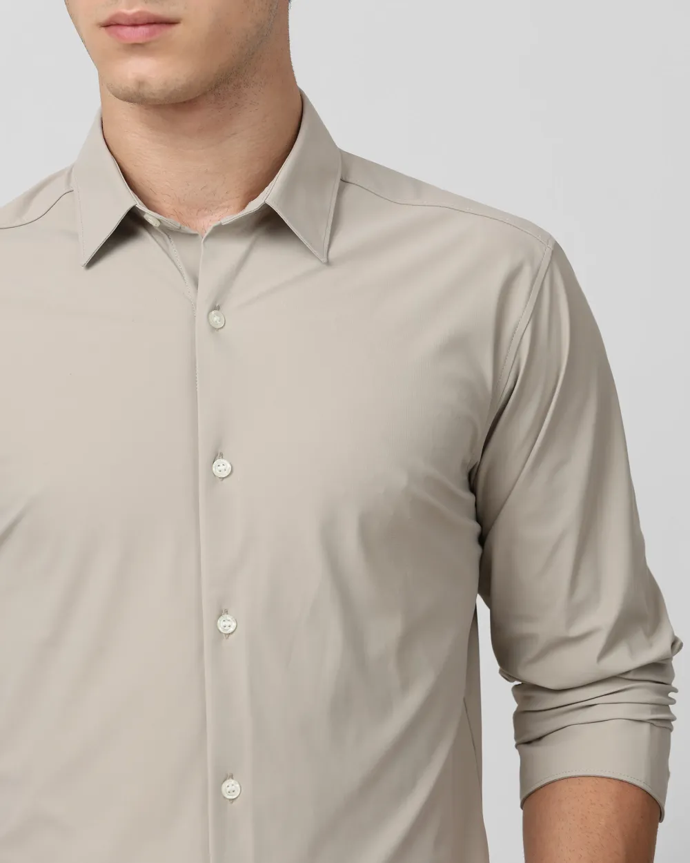 Leisure Soft And Comfortable Slim-Fit Stone Shirt