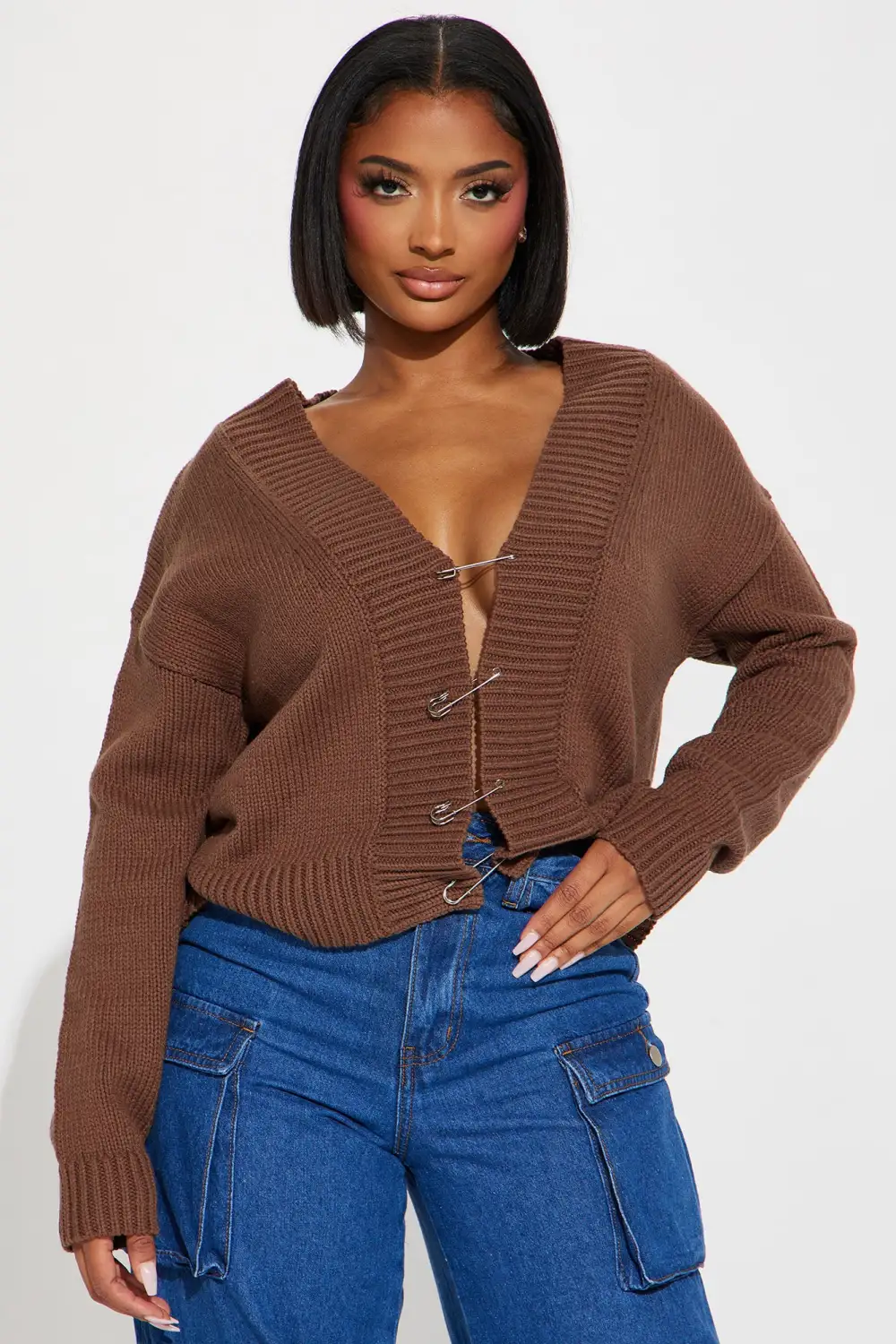 Only If You Dare Cardigan - Brown