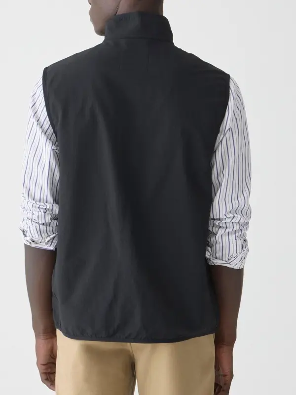 Black Zip Front Nylon Vest