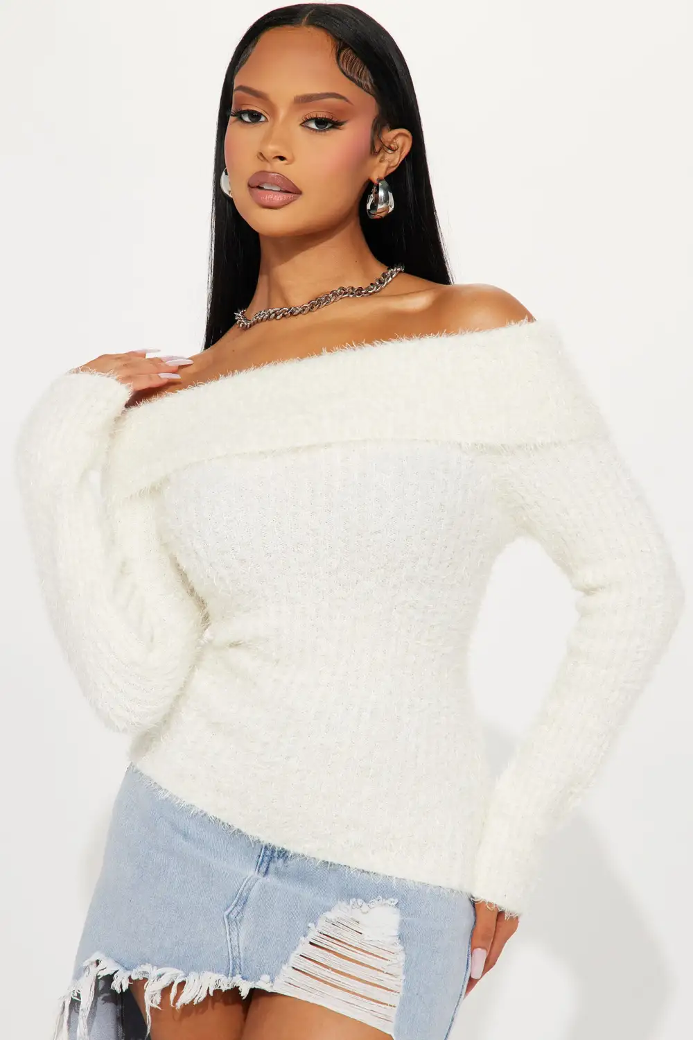 Antonia Sweater Top - Ivory