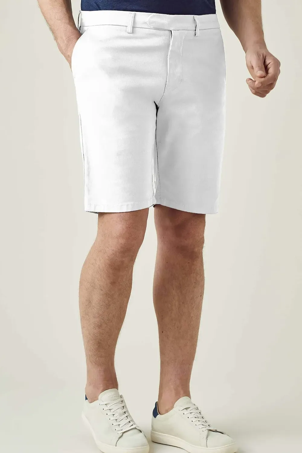 Belt Loops With Additional Central Belt Fastener Shorts