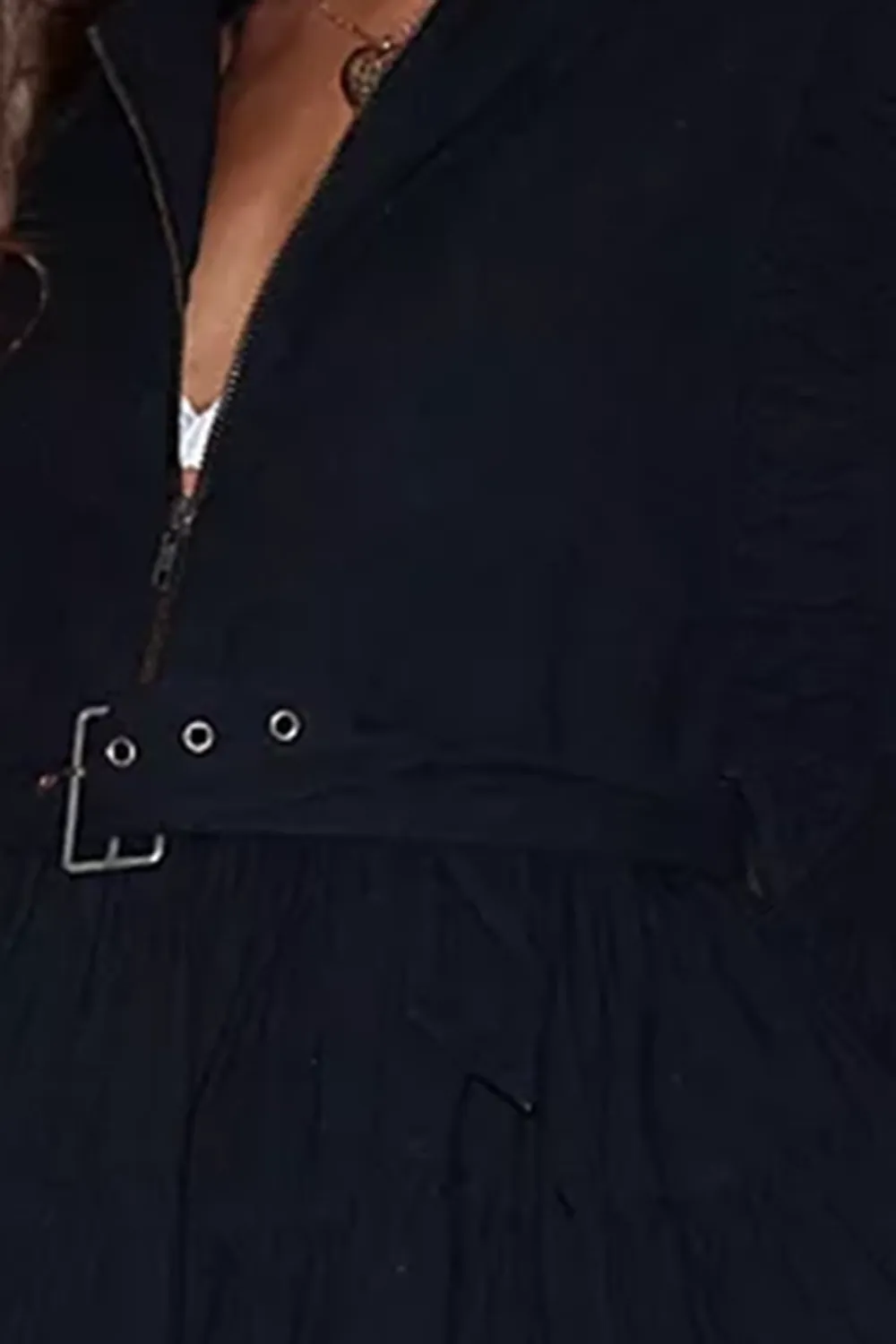 Belted Flutter Sleeve Mini Dress