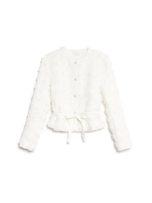 Crew Neck Tweed Jacket