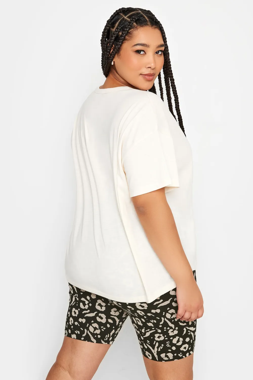 YOURS Curve 2 PACK Black Floral Print Cycling Shorts