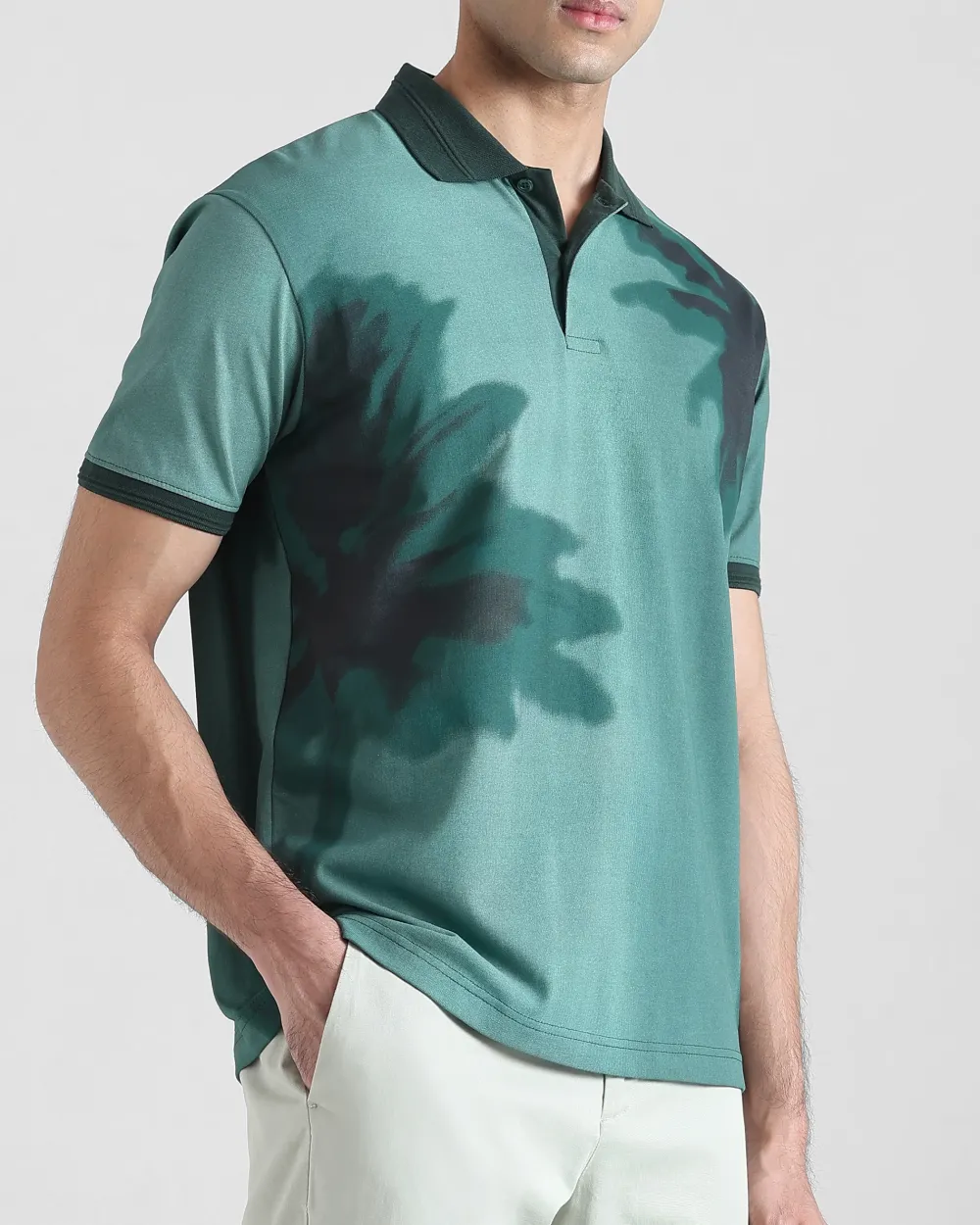 Daily Simple And Slimming Dark Green Polo Shirt