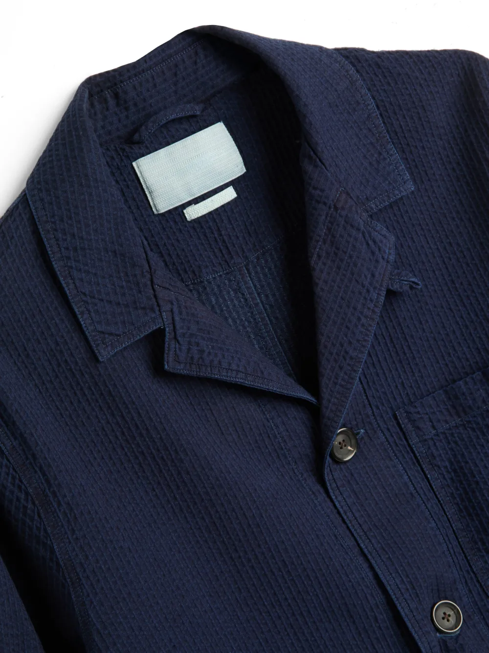 Indigo Long Sleeve Cotton Shirt Jacket