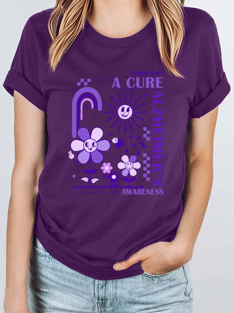 I Wear Purple For Someone Alzheimer's Awareness T-Shirt