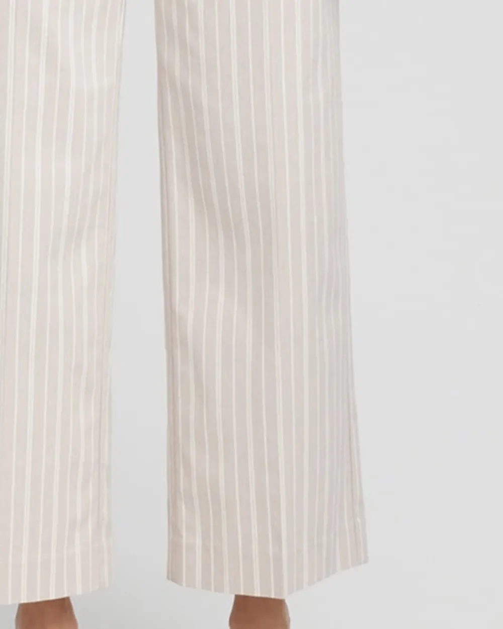 Pinstripe Wide-Leg Pants