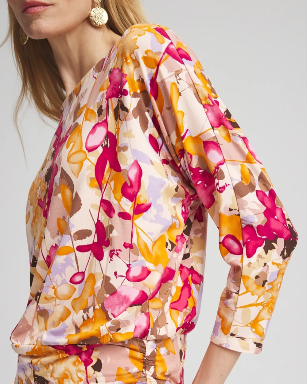 Floral Banded-Hem Top