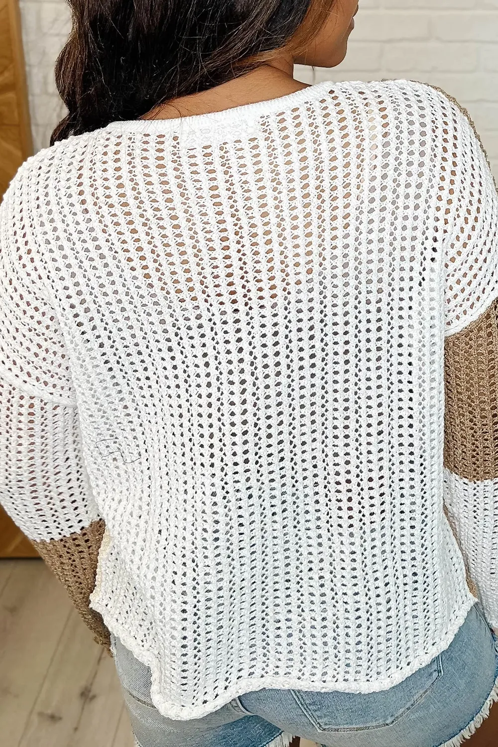 Carved Personality V-Neckline Knit Sweater