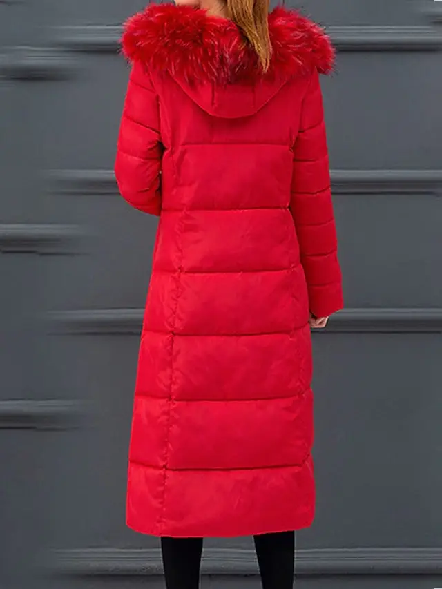 Women's Parka windbreaker hooded jacket casual full zipper pocket