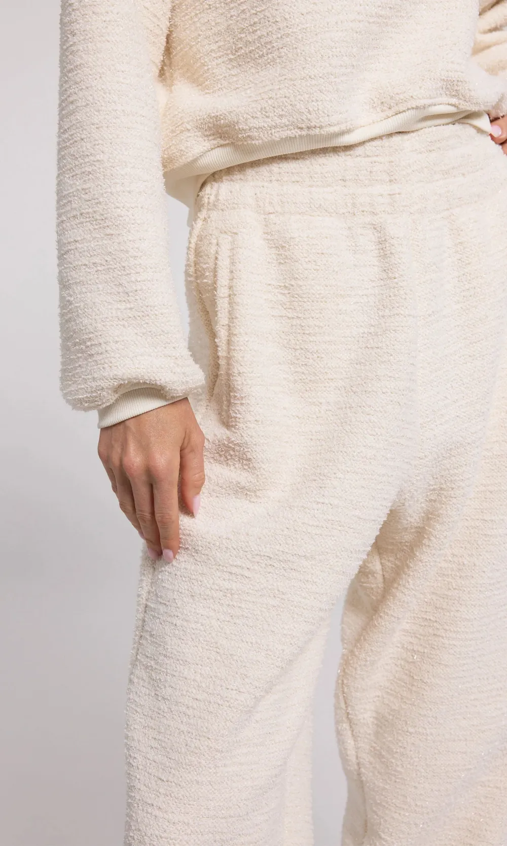 Elastic Waist Tweed Jogger