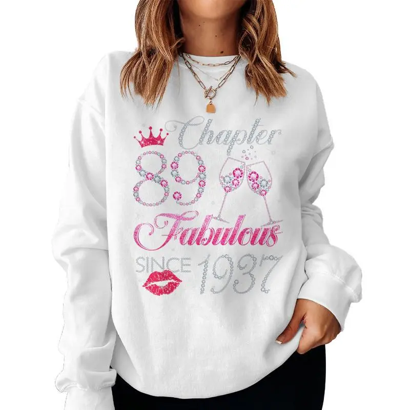 Chapter 89 Fabulous Since 1937 89Th Birthday For Women Women Sweatshirt