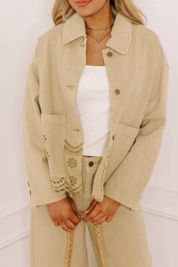 Wrinkle-Resistant And Versatile Hollowed-Out Women's Jacket