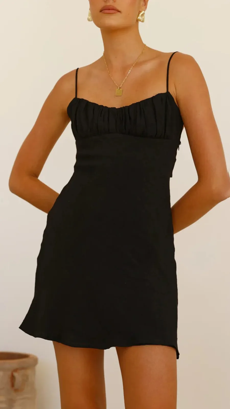 Gathered Details On Bust Mini Dress