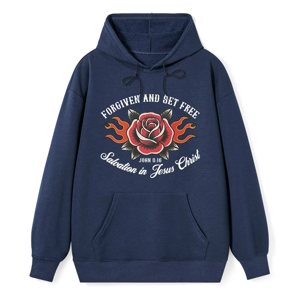 Forgiven And Set Free Classic Christian Hoodie