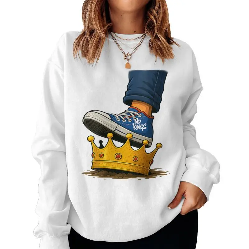 No Kings Shoe On Crown Women Sweatshirt