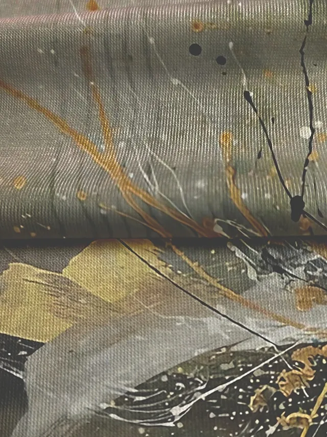 Women's T shirt Tee Grass Green Black Yellow Graphic Abstract Print Short Sleeve Daily Weekend Vintage Basic Round Neck Regular Geometric S