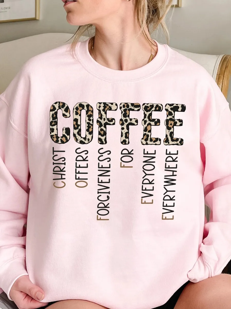 Leopard Coffee Sweatshirt