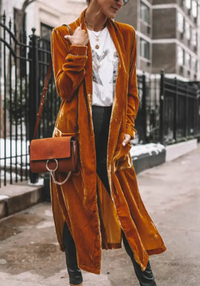 Cheering My Way Velvet Kimono Coat