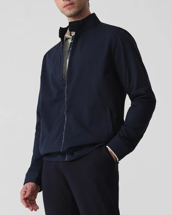 Versatile Comfortable Slim-Fit Navy Jacket