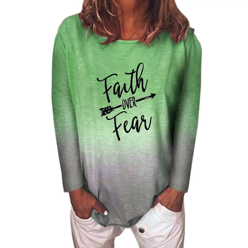 Autumn Round Collar Long Sleeve Conventional T-shirt