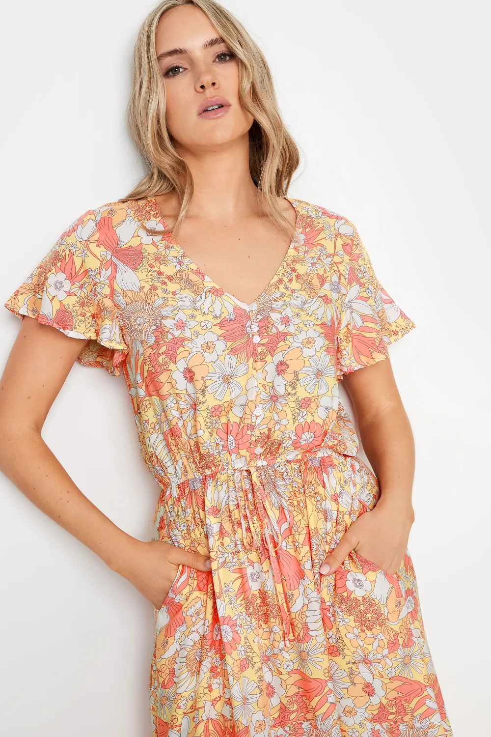 LTS Tall Yellow Floral Print Maxi Dress