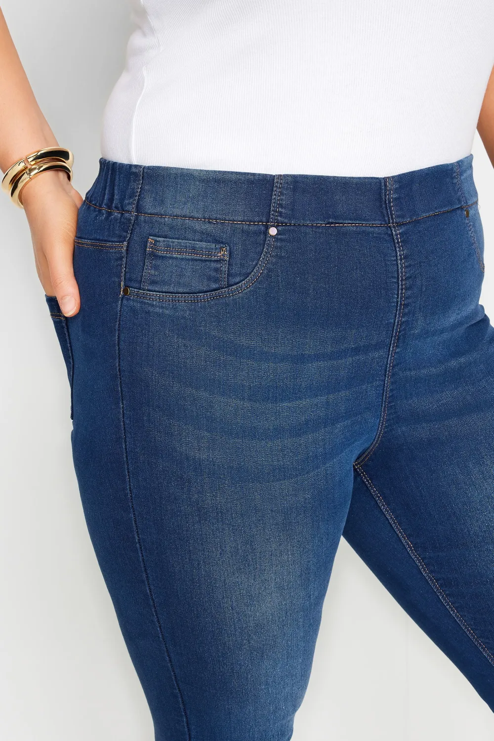 YOURS FOR GOOD Curve Black Pull On Stretch JENNY Jeggings