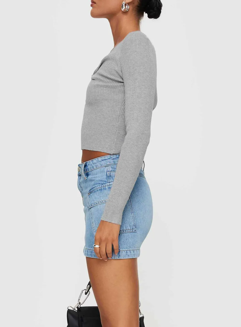 Cargo Denim Mini Skirt